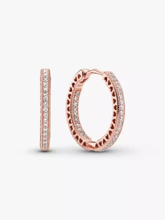 Endgültiger Verkauf – „Sparkle and Hearts“-Ohrringe mit 14-karätiger Roségoldbeschichtung