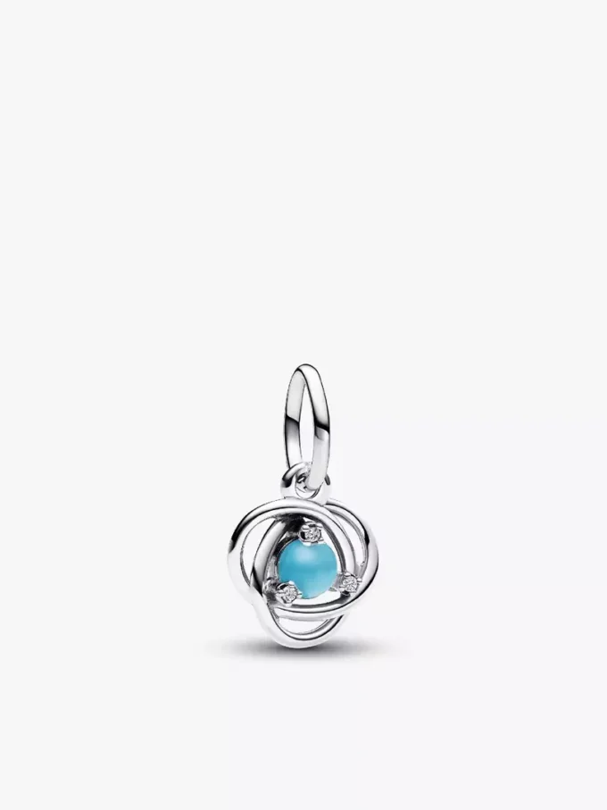 Eternity Circle Dangle Charm-Armband-Set „Dezember“, 2er-Set