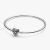 ENDVERKAUF – Celestial Heart Clasp Bangle – Sterlingsilber