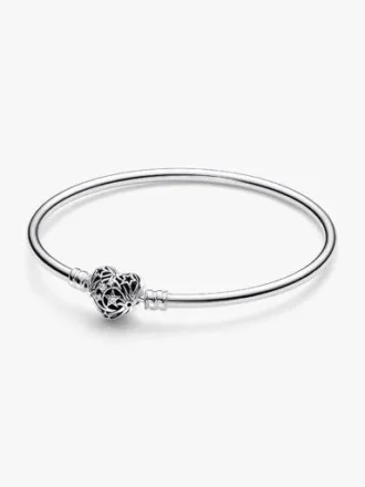 ENDVERKAUF – Celestial Heart Clasp Bangle – Sterlingsilber