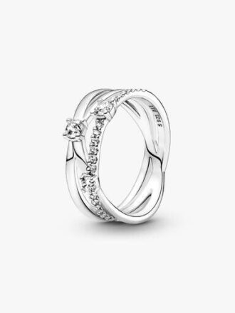 ENDVERKAUF – Funkelnder Dreifach-Bandring – Sterlingsilber ENDVERKAUF – Funkelnder Dreifach-Bandring – Sterlingsilber