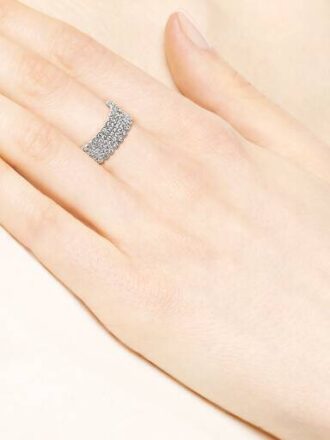 ENDVERKAUF – Funkelnder Pavé-Bandring – Sterlingsilber ENDVERKAUF – Funkelnder Pavé-Bandring – Sterlingsilber