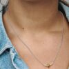 ENDVERKAUF – Marvel Captain Marvel Octogram Star Two-Tone-Anhänger-Halskette – Sterlingsilber, 14-karätige Vergoldung