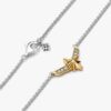 ENDVERKAUF – Marvel Captain Marvel Octogram Star Two-Tone-Anhänger-Halskette – Sterlingsilber, 14-karätige Vergoldung