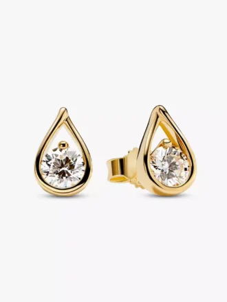 Endverkauf – Pandora Infinite Ohrringe aus 14 Karat Gold mit Lab-Grown Diamonds, 1,00 Karat insgesamt, 14 Karat Gold
