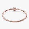 ENDVERKAUF – Pandora Moments Limited Edition Shooting Star Charm Bangle – 14 Karat Roségold-Beschichtung
