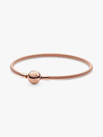 ENDVERKAUF – Pandora Moments Mesh-Armband – 14 Karat Roségold-Beschichtung