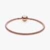 ENDVERKAUF – Pandora Moments Mesh-Armband – 14 Karat Roségold-Beschichtung