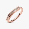 ENDVERKAUF – Pandora Signature I-D Pavé-Ring – 14 Karat Roségold-Beschichtung