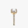 ENDVERKAUF – Quadratischer Sparkle Halo-Ring – 14 Karat vergoldet