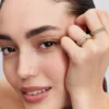 Weißer Chakra-Herzring, 14 Karat vergoldet Weißer Chakra-Herzring, 14 Karat vergoldet