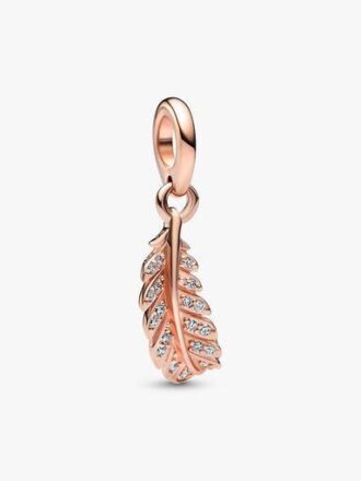 endverkauf schwebender geschwungener feder dangle charm 14 karat rosgold beschichtung 2 330x440 - ENDVERKAUF &ndash; Schwebender, geschwungener Feder-Dangle Charm &ndash; 14 Karat Ros&eacute;gold-Beschichtung