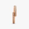 ENDVERKAUF – Sparkling Overlapping Ring – 14 Karat Roségold-Beschichtung ENDVERKAUF – Sparkling Overlapping Ring – 14 Karat Roségold-Beschichtung