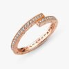 ENDVERKAUF – Sparkling Overlapping Ring – 14 Karat Roségold-Beschichtung ENDVERKAUF – Sparkling Overlapping Ring – 14 Karat Roségold-Beschichtung