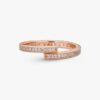 ENDVERKAUF – Sparkling Overlapping Ring – 14 Karat Roségold-Beschichtung ENDVERKAUF – Sparkling Overlapping Ring – 14 Karat Roségold-Beschichtung