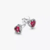 Erhabene rote Herz-Ohrringe aus Sterlingsilber Erhabene rote Herz-Ohrringe aus Sterlingsilber