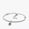Eternity Circle Dangle Charm-Armband-Set für Januar, 2er-Set