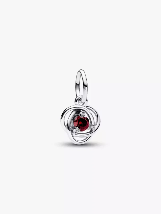Eternity Circle Dangle Charm-Armband-Set für Januar, 2er-Set