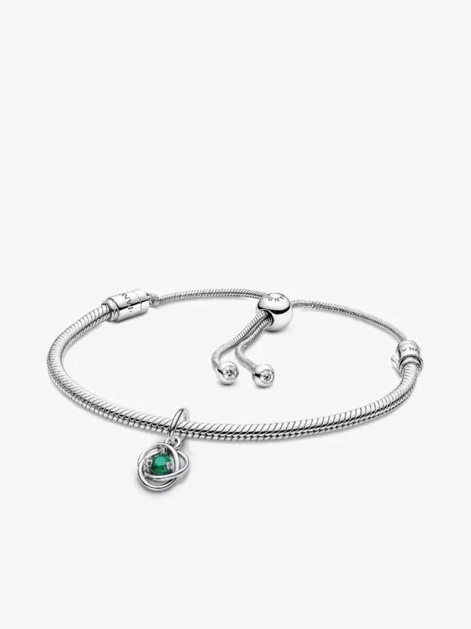 Eternity Circle-Dangle Charm-Armband-Set „Mai“ (2er-Set)