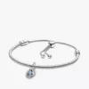 Eternity Circle-Dangle Charm-Armband-Set „März“ (2er-Set)