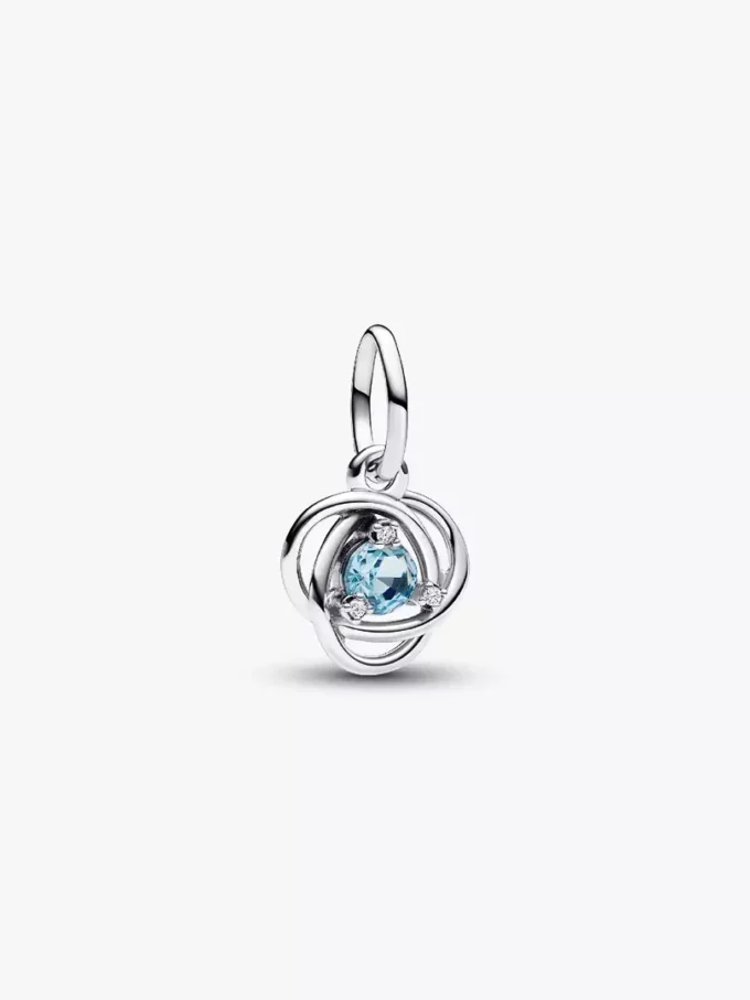 Eternity Circle-Dangle Charm-Armband-Set „März“ (2er-Set)