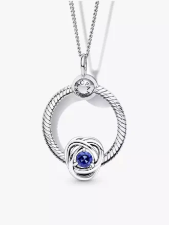 Eternity Circle O Pendant-Set mit 3 Stück, September-Geburtsstein