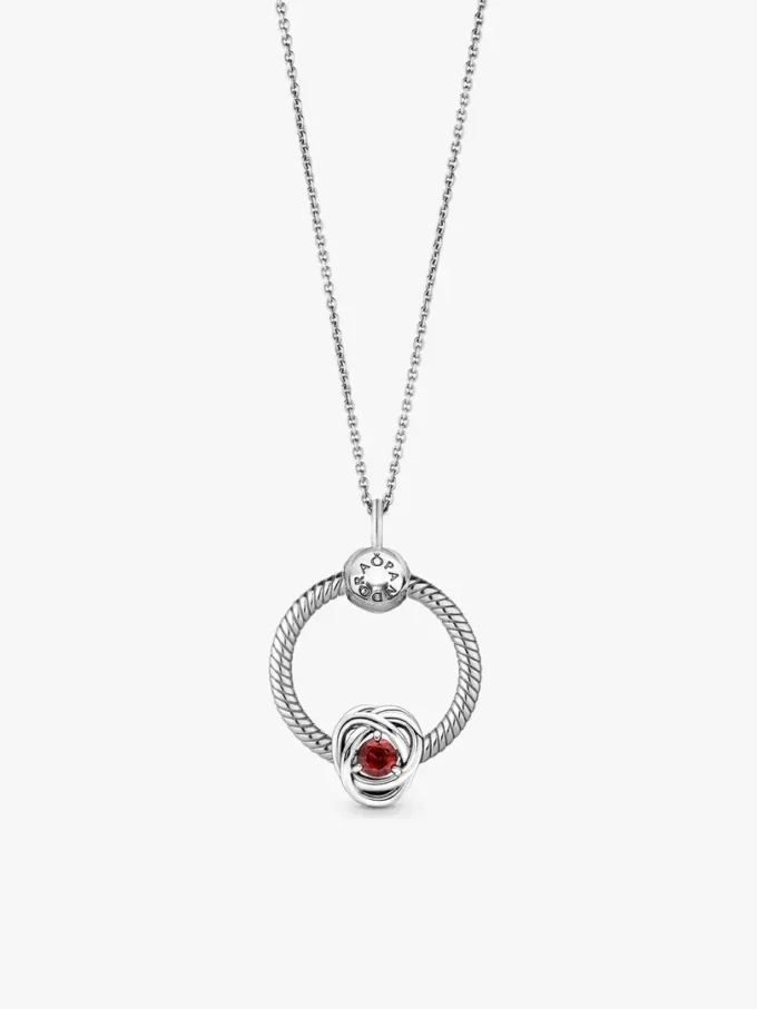 Eternity Circle O Pendant-Set mit Juli-Geburtsstein, 3er-Set Eternity Circle O Pendant-Set mit Juli-Geburtsstein, 3er-Set