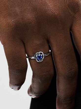 April-Geburtsstein Eternity Circle Ring – Sterlingsilber