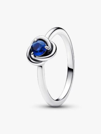 April-Geburtsstein Eternity Circle Ring – Sterlingsilber