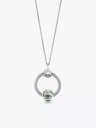 Eternity-Creolen-Set mit August-Geburtsstein, 3er-Set mit O Pendant