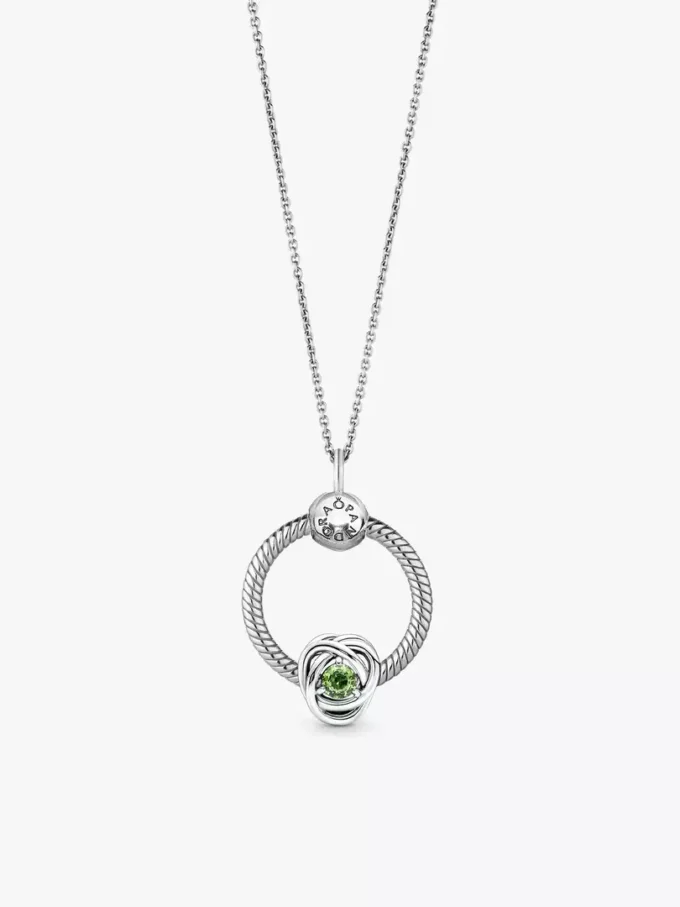 Eternity-Creolen-Set mit August-Geburtsstein, 3er-Set mit O Pendant Eternity-Creolen-Set mit August-Geburtsstein, 3er-Set mit O Pendant