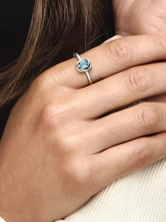 Eternity-Ring „March Sea Aqua Blue“ aus Sterlingsilber