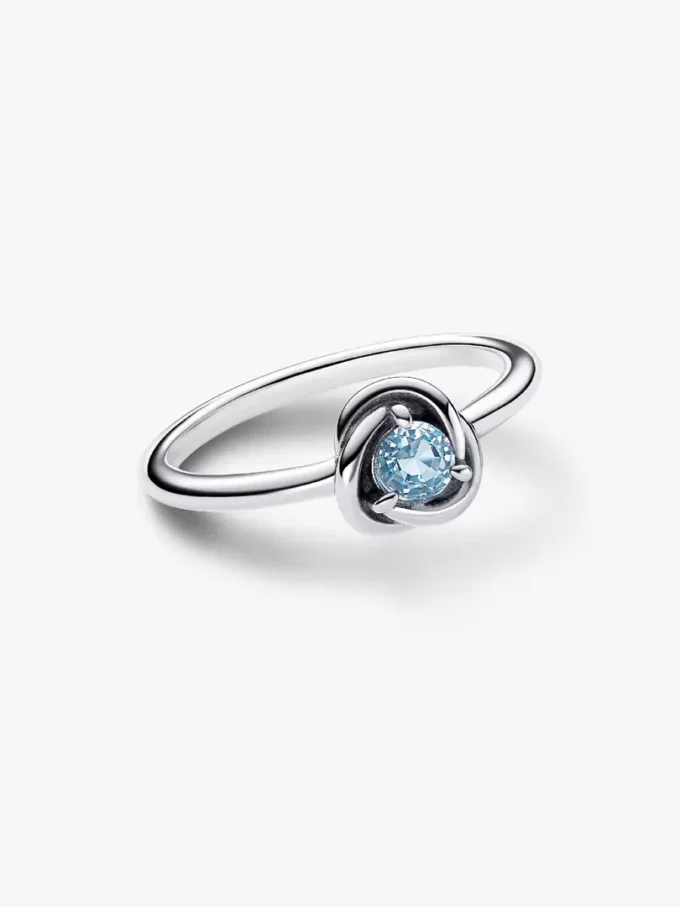 Eternity-Ring „March Sea Aqua Blue“ aus Sterlingsilber Eternity-Ring „March Sea Aqua Blue“ aus Sterlingsilber