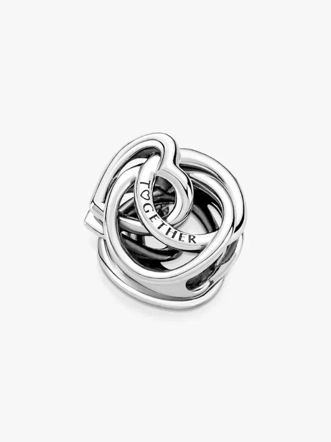 „Family Always Encircled Heart“ Charm aus Sterlingsilber „Family Always Encircled Heart“ Charm aus Sterlingsilber