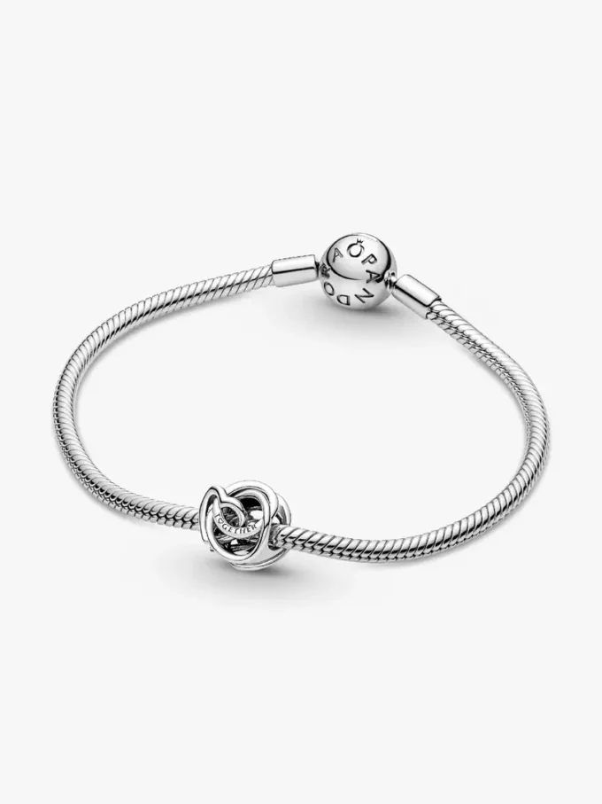 „Family Always Encircled Heart“ Charm aus Sterlingsilber „Family Always Encircled Heart“ Charm aus Sterlingsilber