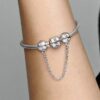 „Family Forever“-Safety Chain mit Charm – Sterlingsilber „Family Forever“-Safety Chain mit Charm – Sterlingsilber