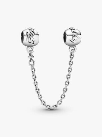 „Family Forever“-Safety Chain mit Charm – Sterlingsilber