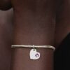 Türkisblaues Herz-Dangle Charm mit Stein – Sterlingsilber