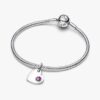 Türkisblaues Herz-Dangle Charm mit Stein – Sterlingsilber