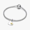 Türkisblaues Herz-Dangle Charm mit Stein – Sterlingsilber