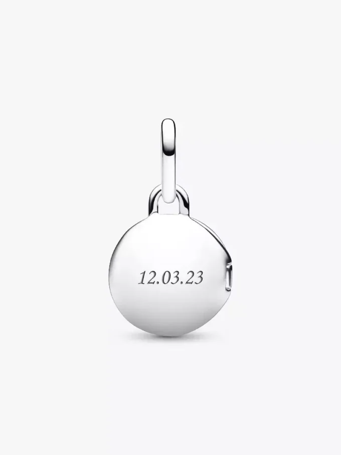 Öffnbarer & gravierbarer LiebesLocket-Dangle Charm aus Sterlingsilber Öffnbarer & gravierbarer LiebesLocket-Dangle Charm aus Sterlingsilber