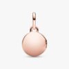 Öffnbarer & gravierbarer Locket-Dangle Charm – 14 Karat Roségold-Beschichtung Öffnbarer & gravierbarer Locket-Dangle Charm – 14 Karat Roségold-Beschichtung