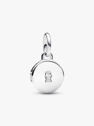 Öffnbarer & gravierbarer Locket-Dangle Charm – Sterlingsilber
