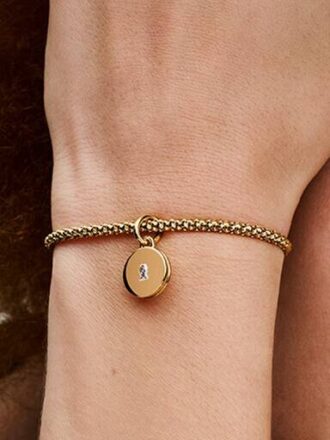 Öffnbarer & gravierbarer Love-Locket-Dangle Charm – 14-karätige Vergoldung