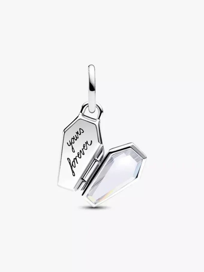 Öffnbarer, im Dunkeln leuchtender Sarg-Charm aus Sterlingsilber Öffnbarer, im Dunkeln leuchtender Sarg-Charm aus Sterlingsilber