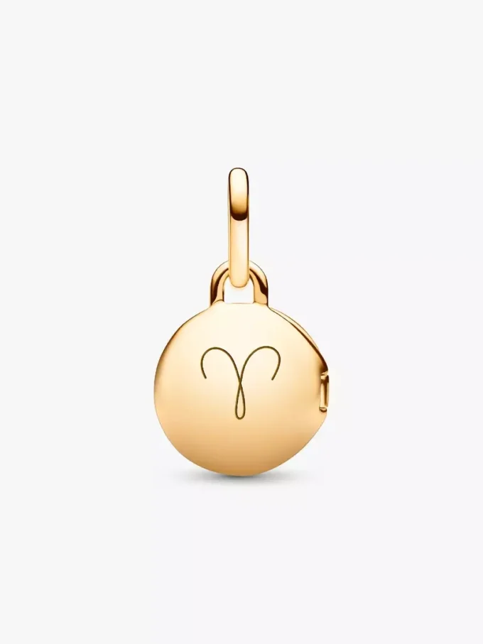 Öffnbarer und gravierbarer Locket-Anhänger-Dangle Charm, 14-karätig vergoldet Öffnbarer und gravierbarer Locket-Anhänger-Dangle Charm, 14-karätig vergoldet
