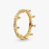 FINAL SALE – Clear Sparkling Crown Ring – 14-karätige Vergoldung