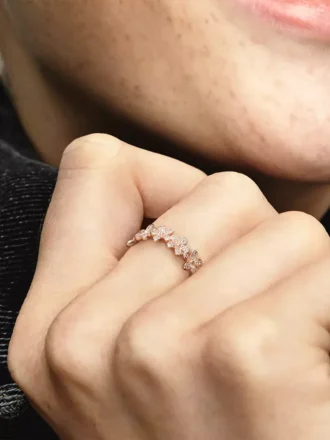 Final Sale – Gänseblümchen-Ring, 14 Karat Roségold-Beschichtung