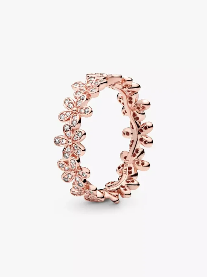 Final Sale – Gänseblümchen-Ring, 14 Karat Roségold-Beschichtung