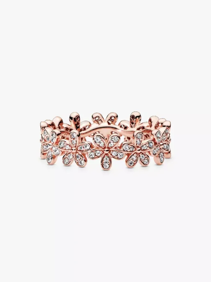 Final Sale – Gänseblümchen-Ring, 14 Karat Roségold-Beschichtung